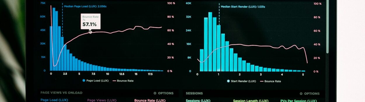 graphiques d'analyse des performances sur un écran d'ordinateur portable