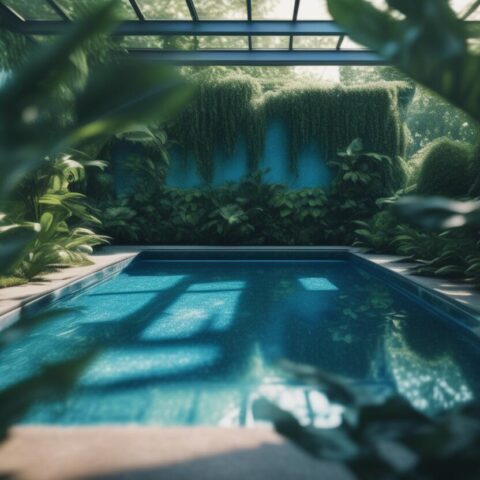 Piscine coque semi enterrée